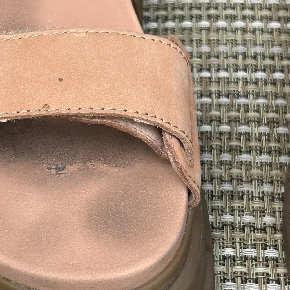 UGG Women's Ashton Ankle Size 8 Leather Platform Sandals 9.5
